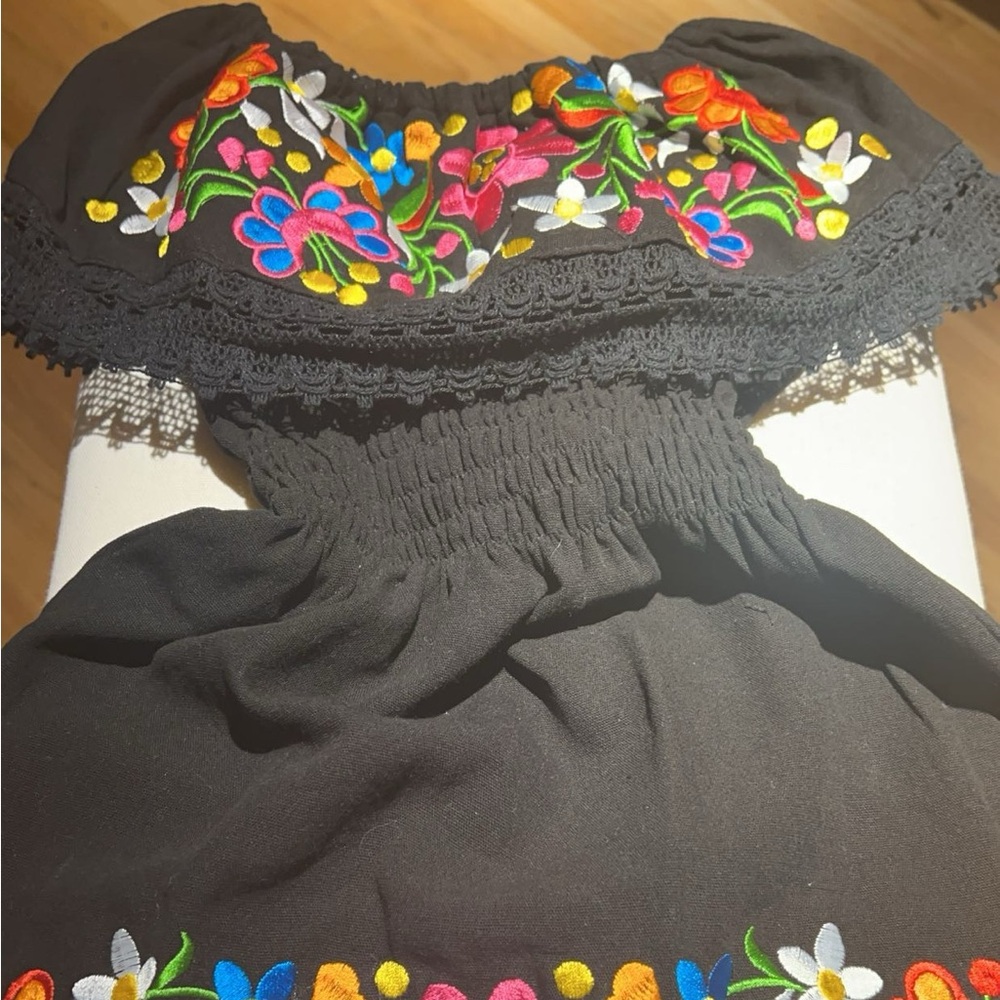 Beautiful Mexican Stitch Toddler dress for any birthday party.